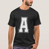 Letter A Alphabet Bold Hauptstadt Upper Case Initi T-Shirt (Vorderseite)
