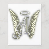 Letter A - Angel AlphabetInitial Letter Wings Halo Flyer (Vorne)