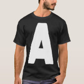 Letter A big and bold white T-Shirt (Vorderseite)