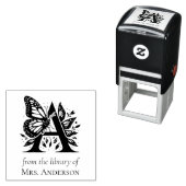 Letter a Butterfly Monogram from the Library of th Permastempel (Beispiel)