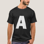 Letter A Capital Alphabet Monogram Initial T-Shirt (Vorderseite)
