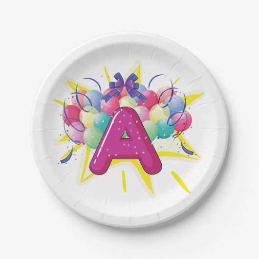 Letter A Celebration Paper Teller (Vorderseite)