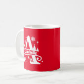 Letter A Christmas Monogram Initial Name Red Kaffeetasse (Vorderseite Links)