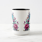 Letter A Coffee Tasse - Blumendesign für Geschenke (Mittel)