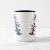 Letter A Coffee Tasse - Blumendesign für Geschenke (Mittel)