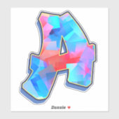 Letter A -  Color Mix Aufkleber (Blatt)