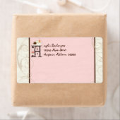 Letter A Cupcake Business Address Mailing Labels (Insitu)