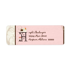 Letter A Cupcake Business Address Mailing Labels