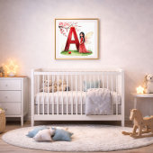 Letter A Fairy Nursery Poster - Cherry Blossoms