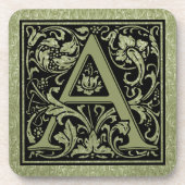 Letter A First Letter Monogram Untersetzer (Vorderseite)