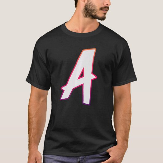Letter A Graffiti Street Letter A Typografy Alpha T-Shirt (Vorderseite)