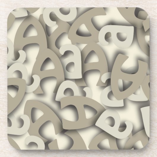 Letter A Gray Getränkeuntersetzer (Vorderseite)