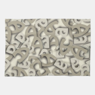 Letter A Gray Handtuch