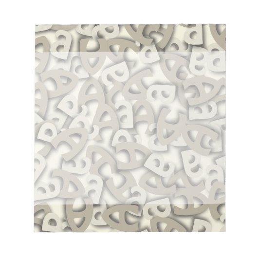 Letter A Gray Notizblock (Vorderseite)