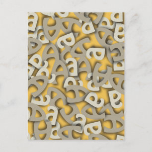 Letter A Gray Postkarte