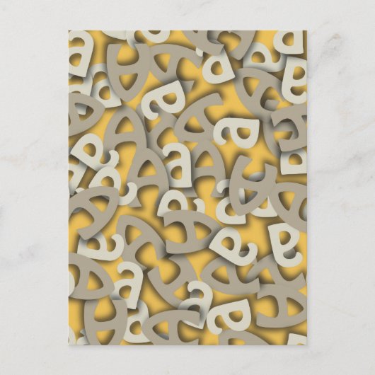 Letter A Gray Postkarte (Vorderseite)