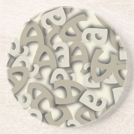 Letter A Gray Untersetzer (Vorne)