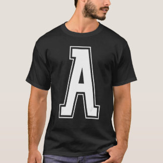Letter A Hauptstadt Alphabet Initial Cheerleading  T-Shirt