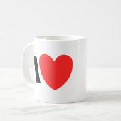 Letter A Heart - Valentine Initial Love Design Kaffeetasse (Vorderseite Links)