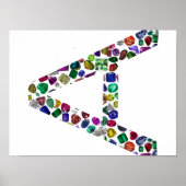 LETTER-A, made with Gemstones Poster (Vorne)