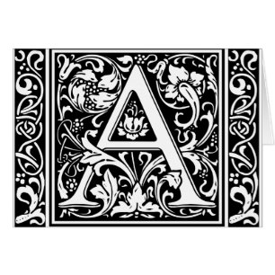Letter A Medival Monogram Art Nouveau