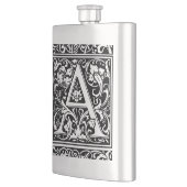 Letter A Medival Monogram Art Nouveau Flachmann (Links)