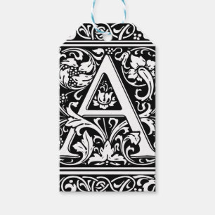 Letter A Medival Monogram Art Nouveau Geschenkanhänger