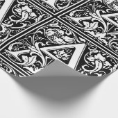 Letter A Medival Monogram Art Nouveau Geschenkpapier (Ecke)