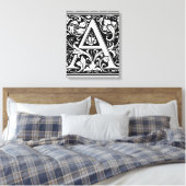 Letter A Medival Monogram Art Nouveau Leinwanddruck (Insitu (Schlafzimmer))