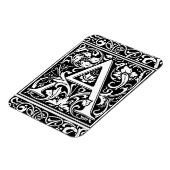 Letter A Medival Monogram Art Nouveau Magnet (Linke Seite)