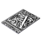 Letter A Medival Monogram Art Nouveau Notizblock (Linke Seite)