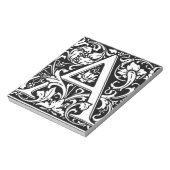 Letter A Medival Monogram Art Nouveau Notizblock (Rotiert)