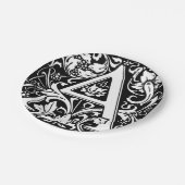 Letter A Medival Monogram Art Nouveau Pappteller (Schrägansicht)