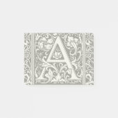 Letter A Medival Monogram Art Nouveau Post-it Klebezettel (Vorderseite)