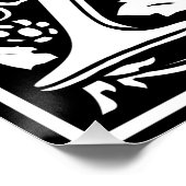 Letter A Medival Monogram Art Nouveau Poster (Ecke)