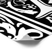 Letter A Medival Monogram Art Nouveau Poster (Ecke)