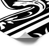 Letter A Medival Monogram Art Nouveau Poster (Ecke)