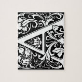 Letter A Medival Monogram Art Nouveau Puzzle (Vertikal)