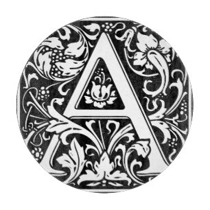 Letter A Medival Monogram Art Nouveau Schneidebrett