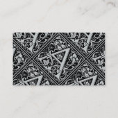 Letter A Medival Monogram Art Nouveau Visitenkarte (Rückseite)