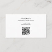 Letter A Minimal-Visitenkarte Visitenkarte (Rückseite)