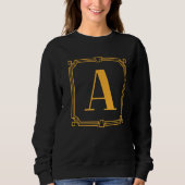 Letter A Monogram Alphabet A Initial Geometric Dec Sweatshirt (Vorderseite)