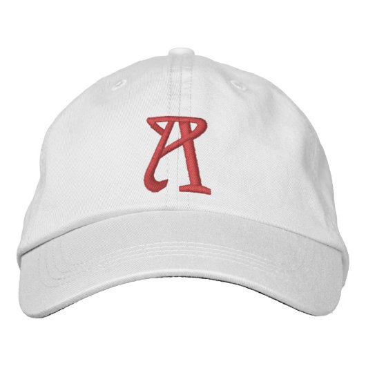 Letter A Monogram  Bestickte Baseballkappe (Vorderseite)
