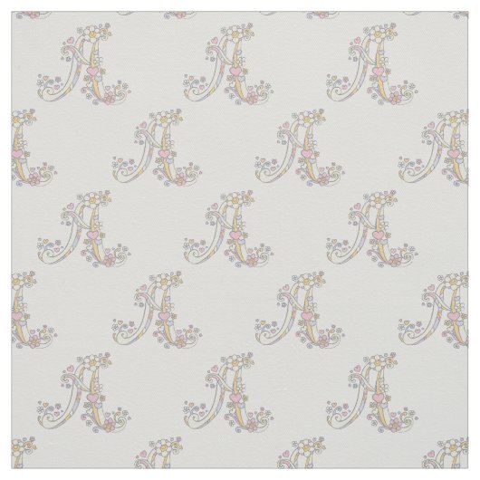 Letter A monogram dekorativer Text, kundenspezifis Stoff (Muster)