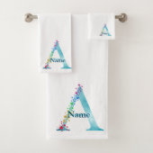 Letter A Monogram Initial Bath Gift Set (Insitu)