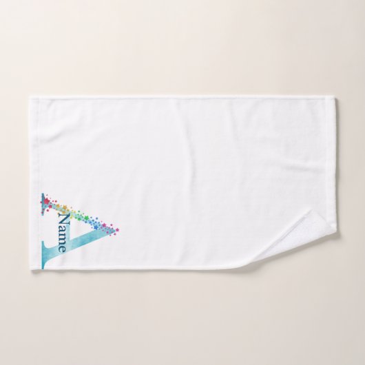 Letter A Monogram Initial Bath Gift Set (Handtuch)