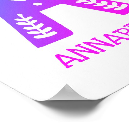 Letter A Monogram Name Kids Poster (Ecke)