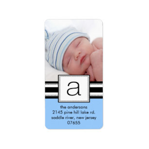Letter a Monogram Vetical FOTO Address Labels. Adressaufkleber