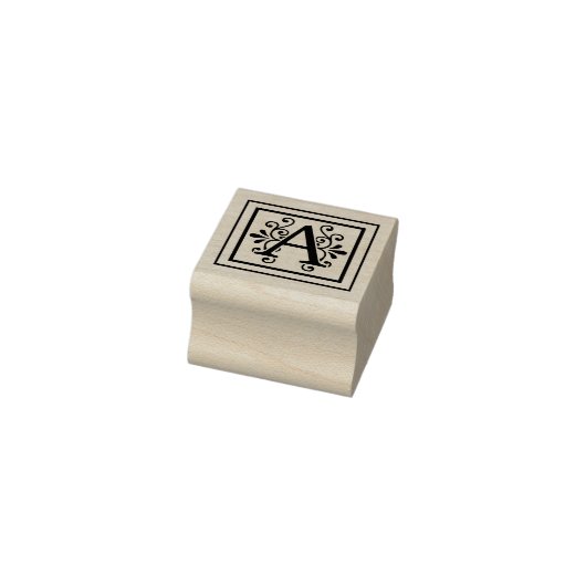 Letter A Monogramm Gummistempel (Stempel)