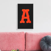 Letter "A" Neon Light Monogram Leinwanddruck (Insitu (Wohnzimmer))